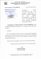PRESIDENTE DECRETA PONTO FACULTATIVO NO DIA 13/10/2023